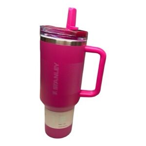 Stanley Hot Pink Insulated Travel Mug with Handle and Straw Lid